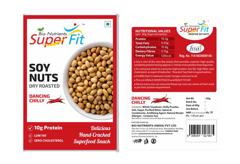 Soy Nuts: Single Serve Sachet (Pack of 5) Flavor: Dancing Chilly