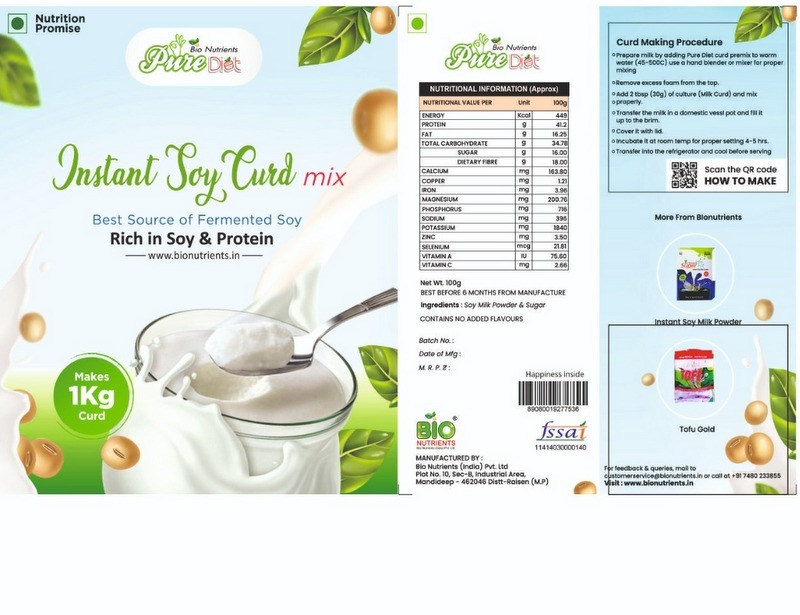 Instant Soy Curd Mix: 100gm packet (Pack of 5)